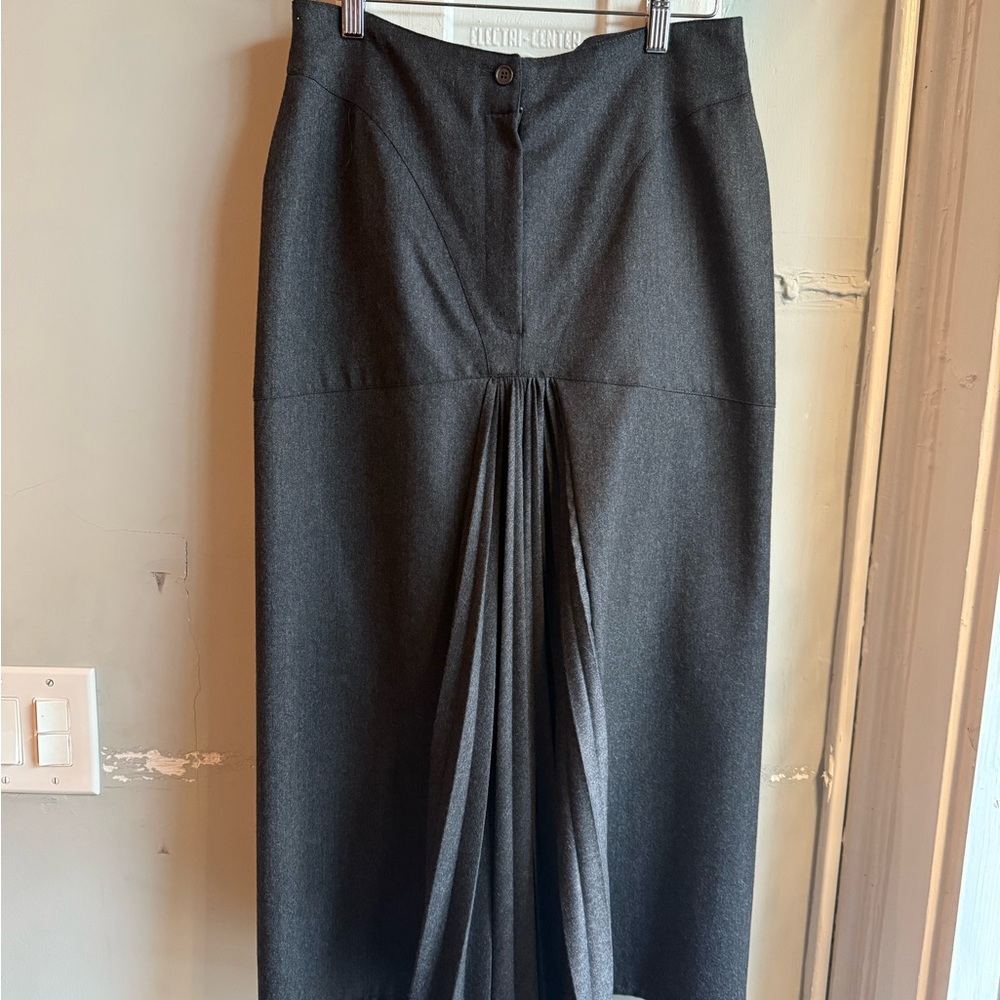 Claude Montana Gray Wool Skirt